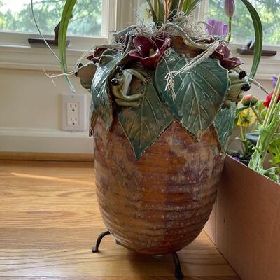 Lot 245 - Planters w/ Faux Floral 
