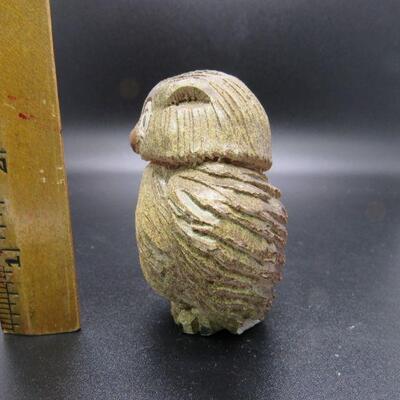 Miniature Clay Owl Figurine 
