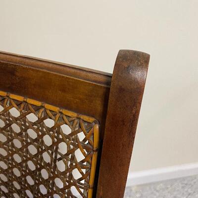 Lot 251 - Small Wooden Rocker w/ Cane Seat & Back