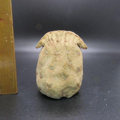 Vintage Miniature Clay Pottery Owl Figurine 