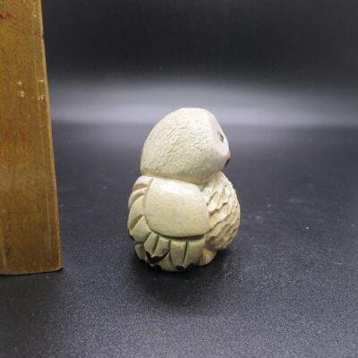 Miniature Carved Stone Owl Figurine