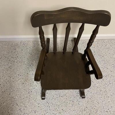 Lot 252 - Vintage Children Items with Wooden Rocker