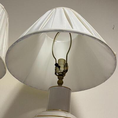 Lot 254 - Matching Ceramic Lamps