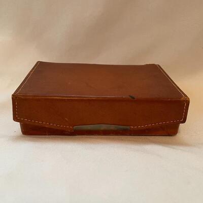 Lot 256 - Tie Clips, Cufflinks & Leather Box