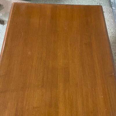Lot 257 - Wooden Desk w/ Glass Top