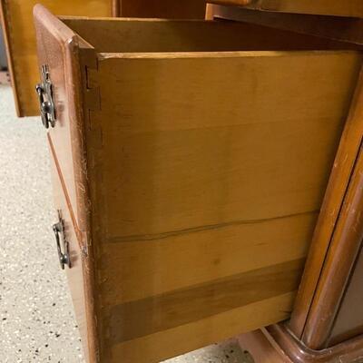 Lot 257 - Wooden Desk w/ Glass Top