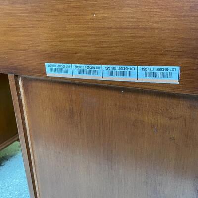 Lot 257 - Wooden Desk w/ Glass Top