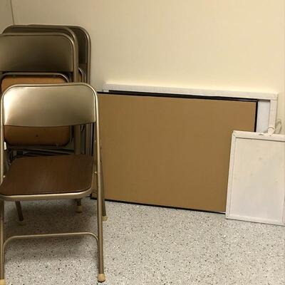 Lot 260 - Four Folding Chairs & Puzzle Center