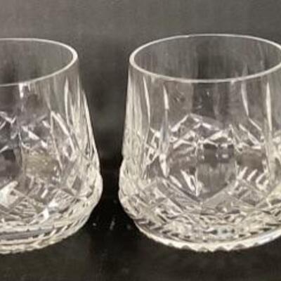 B1041 Set of Four Waterford Crystal Lismore Roly Poly Rocks Glasses