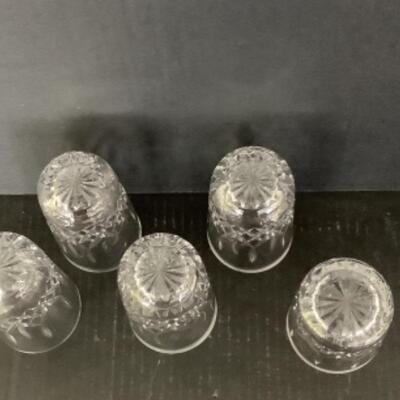 B1042 Set of Five Waterford Crystal Lismore Glasses
