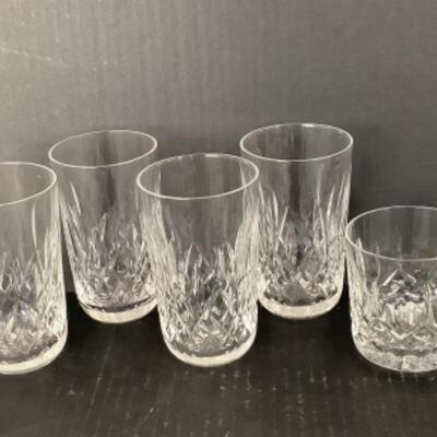 B1042 Set of Five Waterford Crystal Lismore Glasses