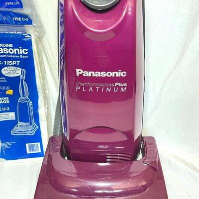 PANASONIC PERFORMANCE PLUS PLATINUM VACUUM CLEANER AND 20 BAGS