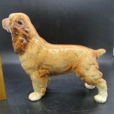 Porcelain Cocker Spaniel Dog Figurine 