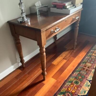 FarmTable Style Desk with Silver Crome Handles 