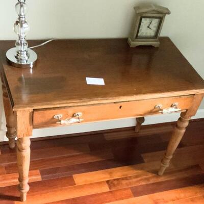 FarmTable Style Desk with Silver Crome Handles 