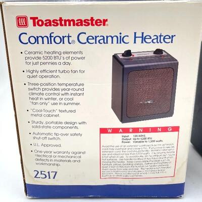 TOASTMASTER 2517 COMFORT CERAMIC SMALL SPACE HEATER