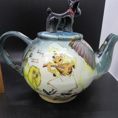 DISNEY LADY & THE TRAMP 2000 DISNEY CHARACTER TEAPOT PAUL CARDEW