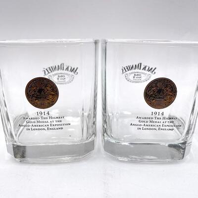JACK DANIELS AND BULLEIT BOURBON WHISKEY GLASSES SET OF 4