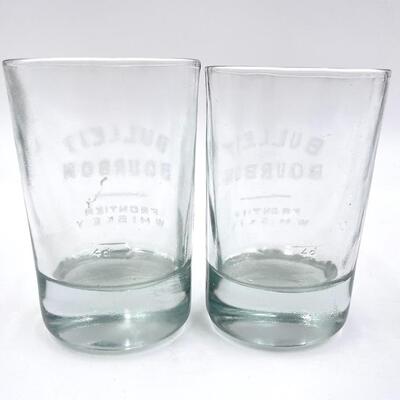 JACK DANIELS AND BULLEIT BOURBON WHISKEY GLASSES SET OF 4