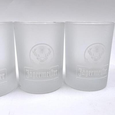 JÃ„GERMEISTER FROSTED SHOT GLASSES SET OF 4