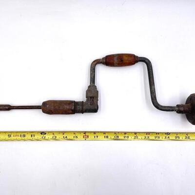 VINTAGE PRIMITIVE HAND CRANK SCREWDRIVER