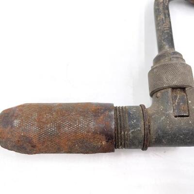 VINTAGE PRIMITIVE HAND CRANK SCREWDRIVER