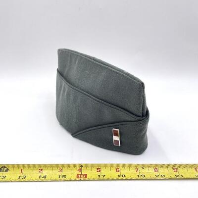 GENUINE U.S. ARMY GARRISON GREEN WOOL CAP SIZE 7 1/4