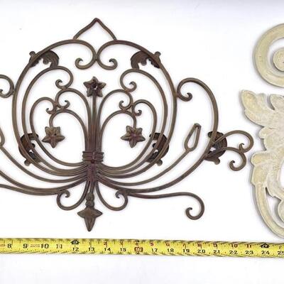 DECORATIVE METAL SCROLL WALL DECOR