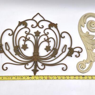 DECORATIVE METAL SCROLL WALL DECOR