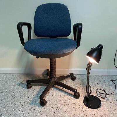 Lot 268 - Office Chair and Lamp