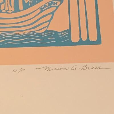 Lot 269 - â€œOur Arkâ€ Signed Art by Marion A. Baker