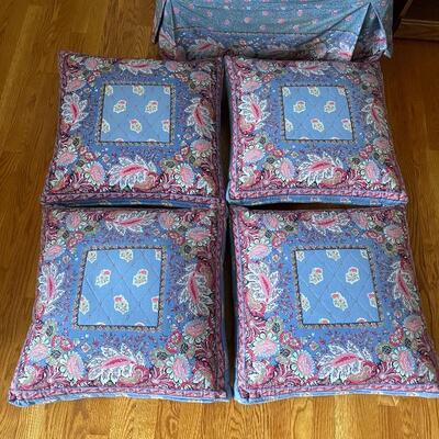 Lot 271 - Vintage Chair w/ Cover & Matching Bed Covers 