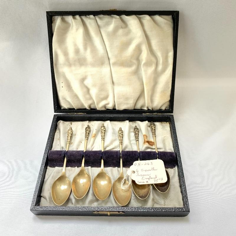 Lot Set Of Six Epns Apostle Spoons Estatesales Org