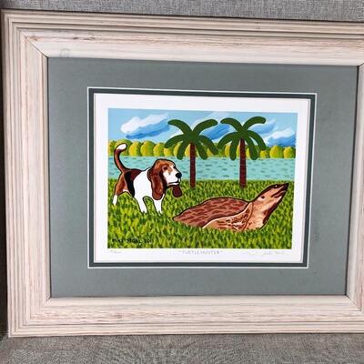 Turtle Hunter by Mike Segal Painting Signed & Numbered 