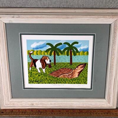 Turtle Hunter by Mike Segal Painting Signed & Numbered 