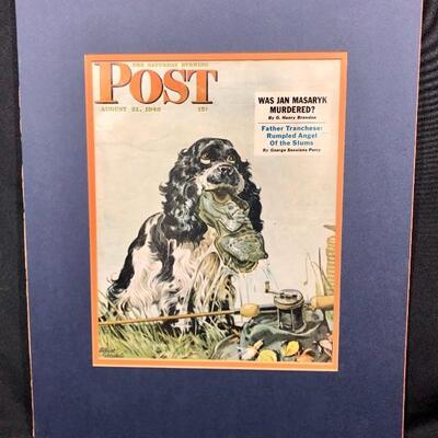 Vintage Spaniel Hunting Dog Post Cover Art