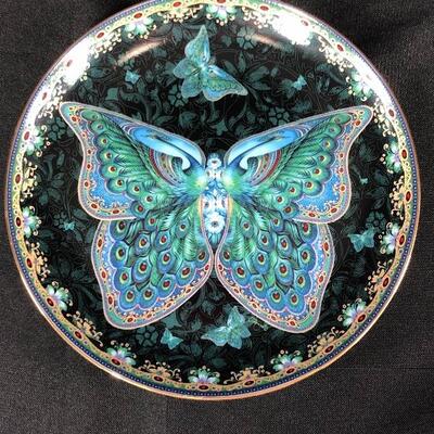Emerald Elegance from the Enchanted Wings Collection Butterfly Plate