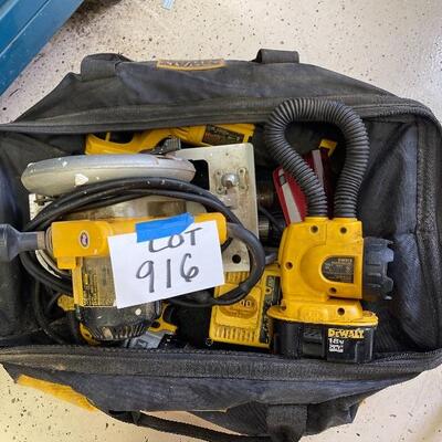 916-DeWalt Canvas Bag-Full of Power Tools