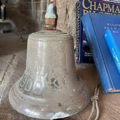Lot 37 - Vintage Boat Bell and Boating Books