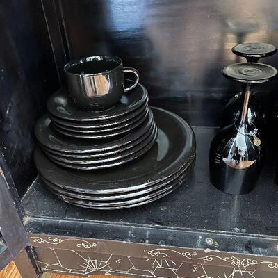 Lot 42 - Oriental Cabinet Filled with Mikasa China
