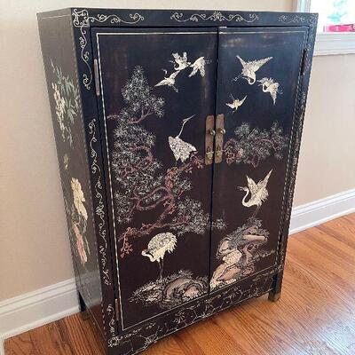 Lot 42 - Oriental Cabinet Filled with Mikasa China
