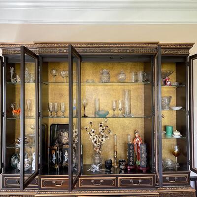 Lot 43 - Drexel Oriental China Cabinet and Contents