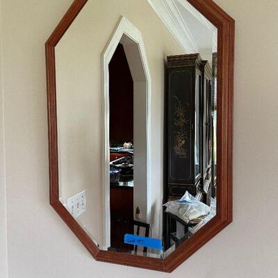 Lot 47 - Vintage Dictionary on Stand with Accent Wall Mirror