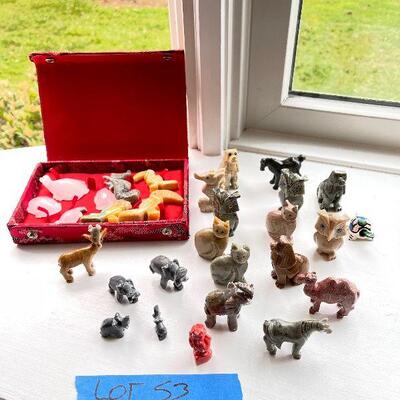 Lot 53 - Carved Miniature Stone Figurines