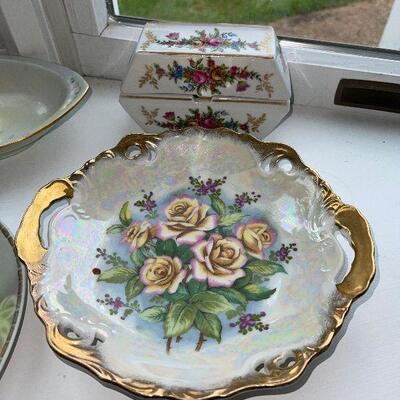 Lot 55 - Vintage Hand Painted Porcelain Boxes and Bowls