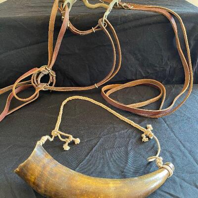 Lot 67 - Horse Reins and a Horn 