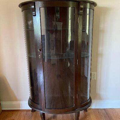 Lot 75 - Vintage Bow Front Display Cabinet