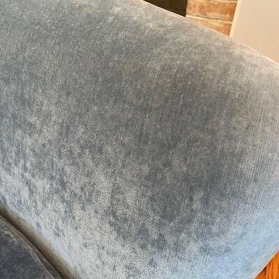 Lot 78 - Blue Velvet Sofa