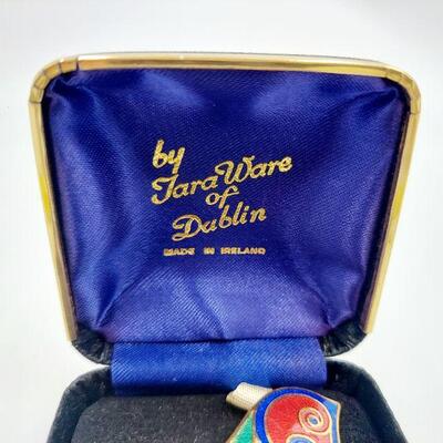 GOLD TONED COLORFUL BIRD PIN BY TARAWARE OF DUBLIN