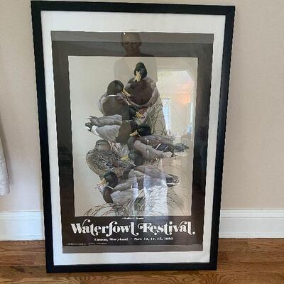 Lot 80 - "WaterFowl Festival" Framed Poster 1988 Easton, MD